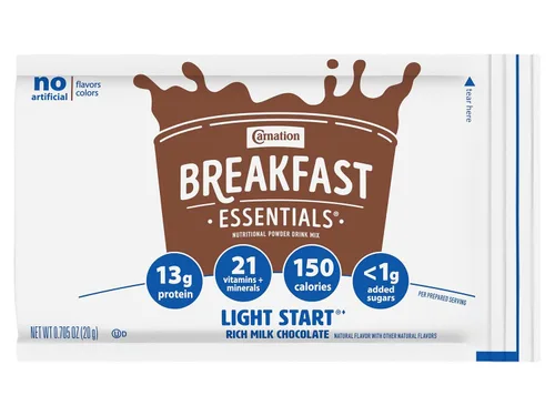 Vista 6 de Carnation Breakfast Essentials Light Start - Mezcla de bebida en polvo, rico chocolate con leche.705 onzas, 8 unidades (paquete de 2)