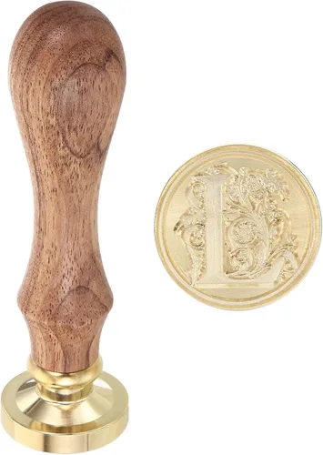 Vista 13 de PATIKIL Sello de cera del alfabeto S, sello de cera de sellado de letra inicial, clásico retro, 0.98 pulgadas, cabeza de latón retro extraíble