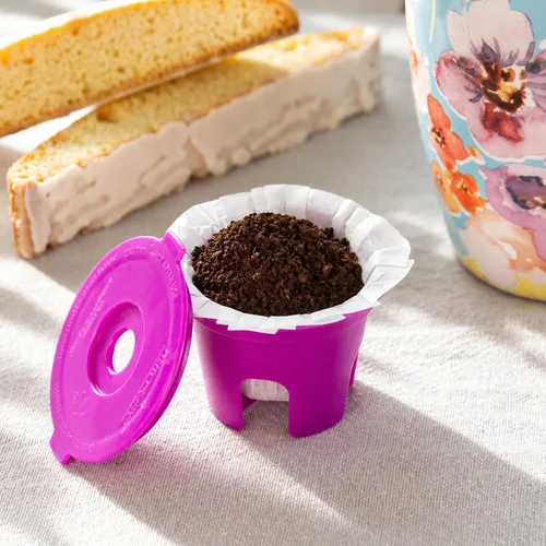 Vista 7 de Perfect Pod - Forros de papel reutilizables para cápsulas de café K Cup, se adapta a todas las marcas, compatible con todas las cápsulas