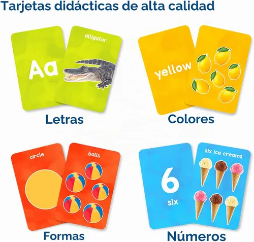 Vista 2 de Skillmatics Tarjetas flash para niños pequeños: letras, números, formas