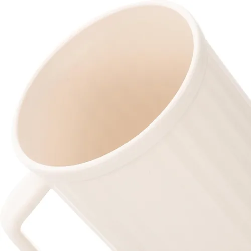 Vista 7 de Beavorty Tazas de baño vaso de plástico para cepillos de dientes con asa para viajes en casa, taza blanca