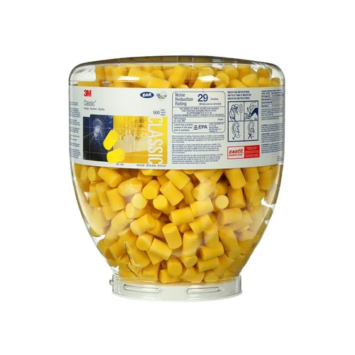 Vista 11 de 3M E-A-R Classic One Touch Refill 391-1001, botella de 500 pares de tapones desechables para los oídos, sin cable, clasificación de reducción