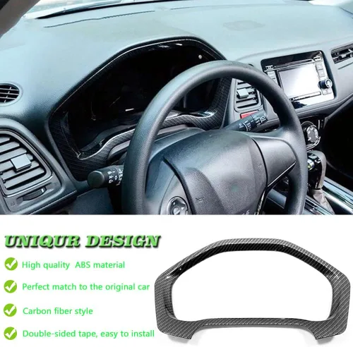 Vista 2 de Marco de panel de tablero de consola central ABS, cubierta de instrumentos, accesorios de decoración interior para Honda HR-V 2016 2017 2018 2019