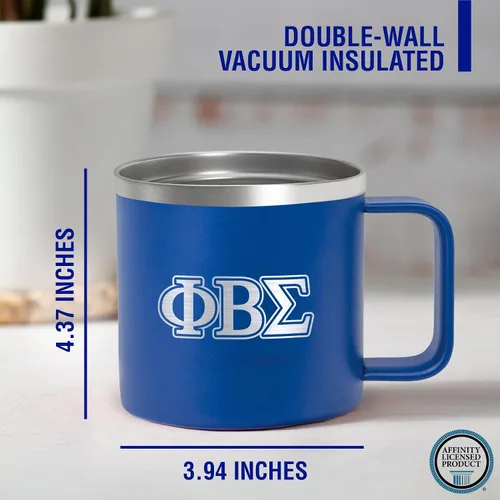 Vista 5 de BBGreek Phi Beta Sigma Fraternity Paraphernalia – Vendedor Oficial – Taza de café aislada de 14 oz – Letras griegas – Escudo