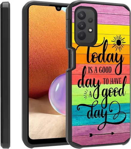 Vista 25 de Funda para teléfono Galaxy A23 5G, resistente 2 en 1 de doble capa híbrida de policarbonato duro y silicona suave a prueba de golpes, funda