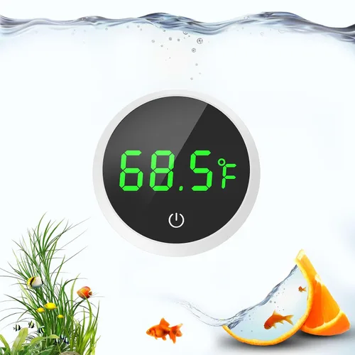 Vista 9 de Termómetro para tanque de peces QZQ Termómetro de acuario Termómetro de tanque de peces inalámbrico con pantalla LED de visualización táctil digital