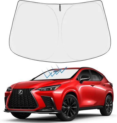 Vista 122 de Proadsy Parasol para parabrisas Rivian R1S 2022-2025 2026 de 4 capas plegable, protector de parasol frontal que bloquea los rayos UV, mantiene