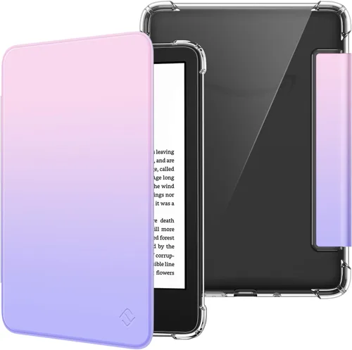 Vista 21 de Fintie - Funda delgada de TPU para Kindle de 6 pulgadas de 11.ª generación 2024/2022, color verde agave Ultra Clear Transparent Soft TPU Back