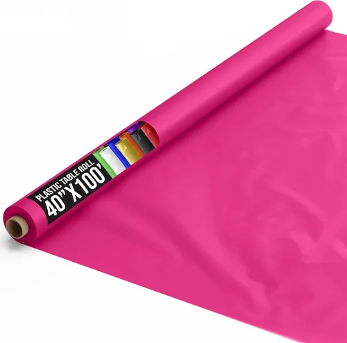 Vista 51 de Exquisito rollo de mantel de mesa de plástico aqua de Party Solids 4 piezas 40" X 300' Rollo de mantel de mesa de plástico - Rollos de mantel