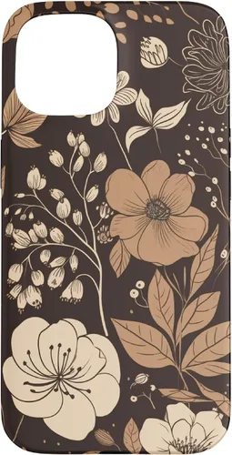 Vista 6 de Hazelnut Brown Wildflower Floral Flower Design Case for iPhone 17