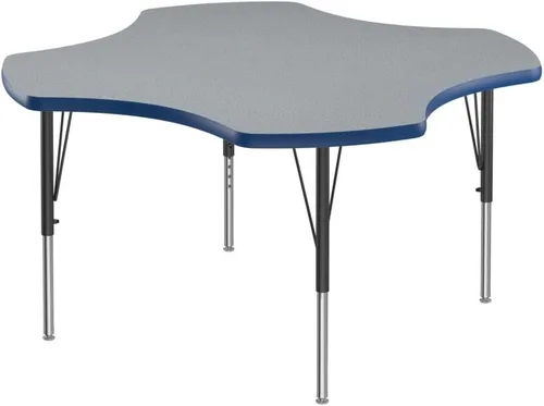 Vista 71 de Correll Mesa rectangular de actividades para el aula de 24 x 48 pulgadas, altura ajustable (19 a 29 pulgadas), parte superior de granito gris, borde