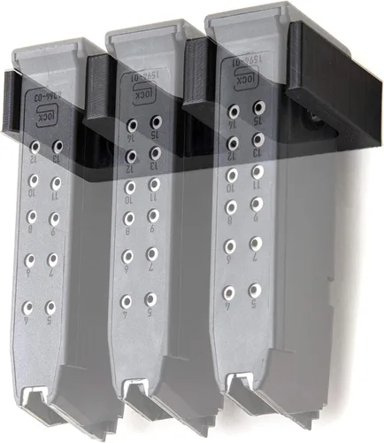 Vista 9 de Spartan Mounts Compatible with Glock Magazines Firearm Accessories, Wall Mount Mag Display for Gun Room, Ammo Storage, Gun Safe Armory Tactical.