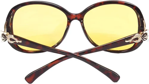 Vista 4 de Loovit Gafas de sol polarizadas HD para mujer con visión nocturna elegantes gafas de conducción nocturna antirreflejos