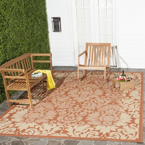 Vista 9 de SAFAVIEH Courtyard Collection - Alfombra de pasillo, 2 pies 3 pulgadas x 6 pies 7 pulgadas, color verde oliva y natural, no desprende pelusa