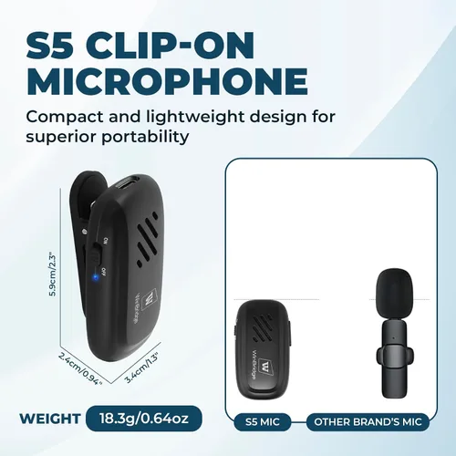Vista 4 de WinBridge - Amplificador de voz inalámbrico con micrófono de solapa Bluetooth Lavalier para profesores, altavoz portátil y sistema de micrófono