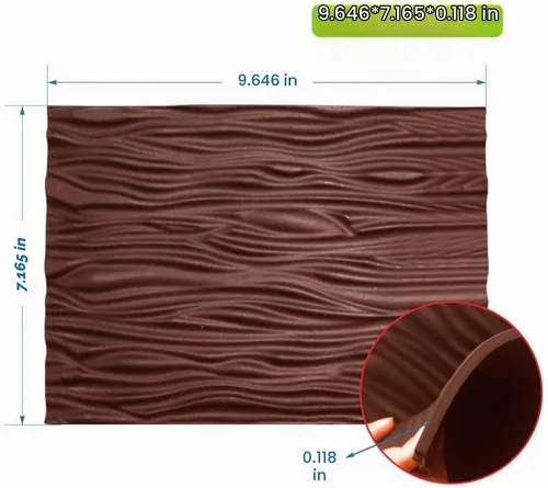 Vista 3 de Mousse Molde de silicona Mousse Swiss Roll Textura Mat Tree Pattern Lace Fondant Mat Pastelería Decoración Herramientas para hornear