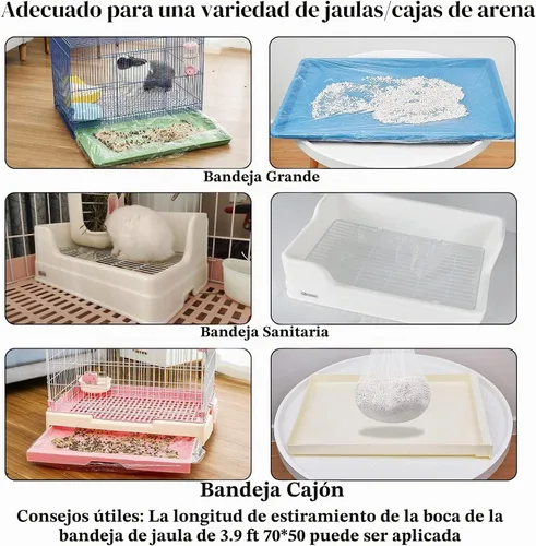 Vista 7 de BNOSDM - Forro desechable para jaula de conejo, 100 unidades, 28 x 20