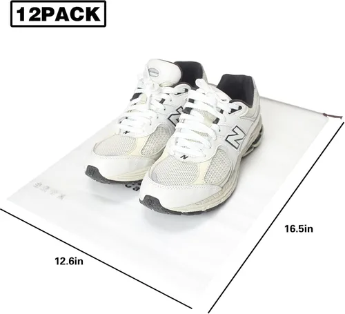 Vista 2 de JSIWOTH Bolsas de zapatos para viajes, organizador grande de almacenamiento de zapatos transparentes con cordón, bolsas de almacenamiento de viaje