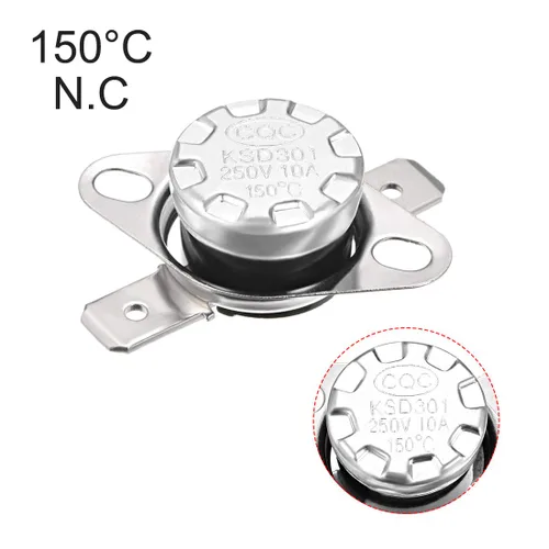 Vista 32 de uxcell KSD301 Termostato 32.0 °F/32 ° F 10 A Normalmente Cerrado N.C Ajuste Snap Disc Interruptor de temperatura para microondas, horno, cafeteras 2