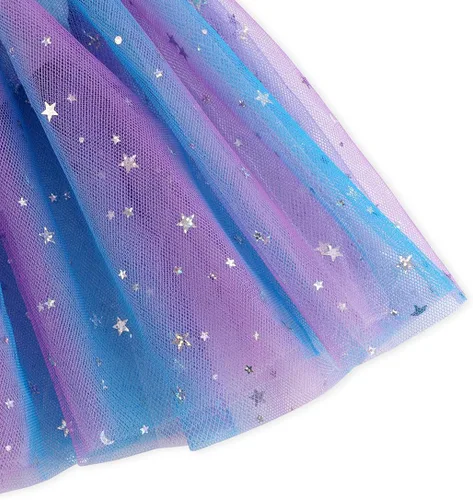 Vista 6 de EQSJIU Ballet Leotard with Tutu Skirt for Girls Dance Gymnastics Toddlers Sparkly Snowflake Party Dress Outfit Kids
