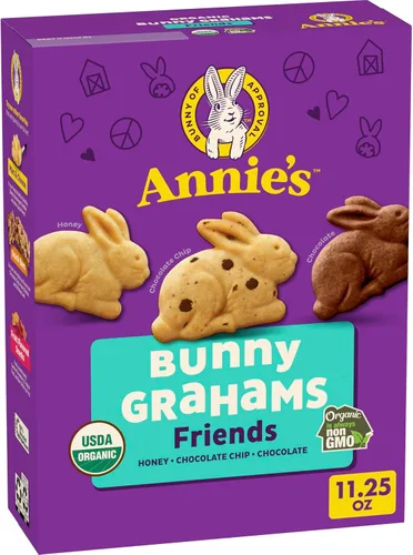 Vista 22 de Annie's Organic Chocolate Bunny Graham Snacks, 7.5 onzas Sabor a chocolate, USDA orgánico y sin OMG, sin sabores artificiales ni jarabe de maíz