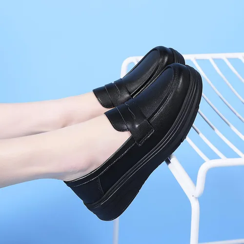 Vista 2 de Beita Women's Nurse Shoes Slip On Women's Loafer Shoes Anti Slip Healthcare Work Shoes Lightweight Negro