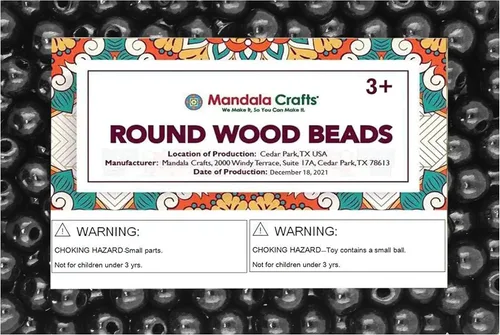 Vista 79 de Mandala Crafts - 2000 cuentas de madera redondas pequeñas de 6 mm para manualidades, suministros de macramé - cuentas de madera natural negra sin