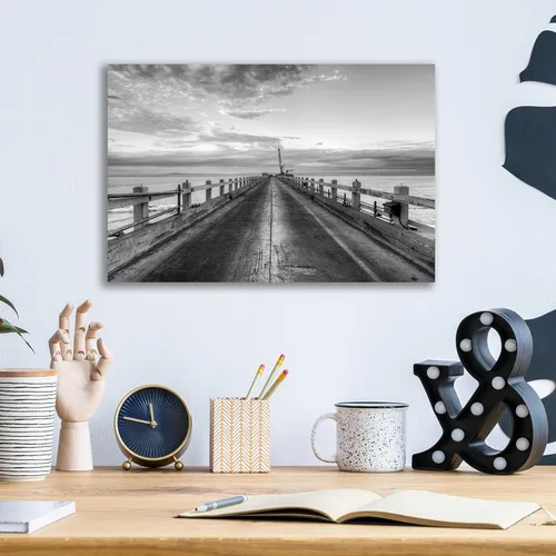 Vista 4 de Epic Art 'Carpinteria Pier View II' by Chris Moyer, Acrylic Glass Wall Art, 16"x12