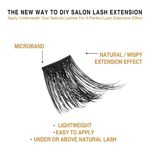 Vista 3 de VLuxe by iEnvy Extended Collection: Extensión de pestañas 3D extendida – Pluatherlight sintético reutilizable pestañas artificiales multipaquete