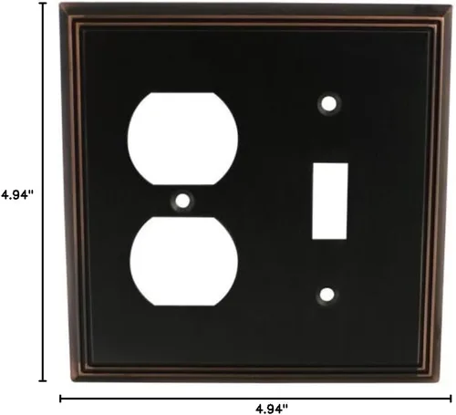Vista 2 de Cosmas 65000 Series tapa para placa del apagador, 65022-ORB Oil Rubbed Bronze