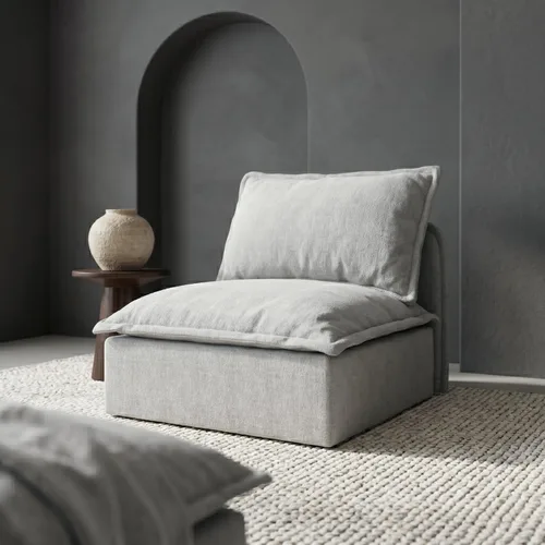 Vista 12 de Acanva Sofá modular modular para sala de estar, cómodo sofá convertible en nube, sofá de gran tamaño con otomana y fundas de felpilla lavables