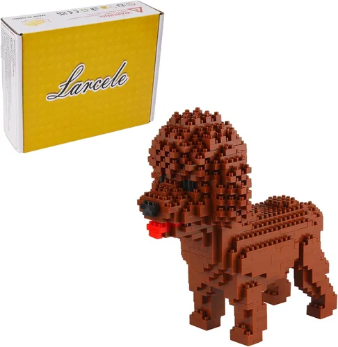 Vista 9 de Larcele Juego de Bloques de Construcción de Perro Micro, Kit de Ladrillos de Juguete de Construcción Mini para Mascotas, 950 Piezas KLJM-02