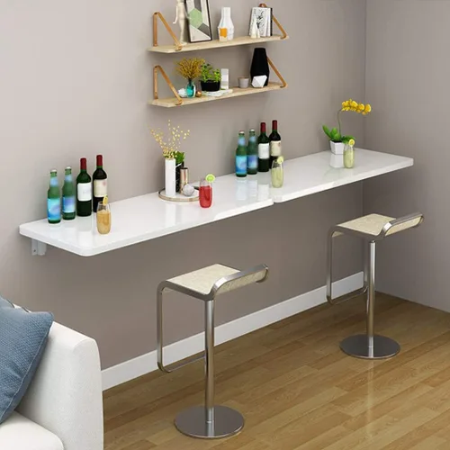 Vista 2 de Mesa plegable de pared, mesa de comedor de cocina, mesa flotante de pared, estante de garaje, escritorio de ordenador para oficina, escritorio