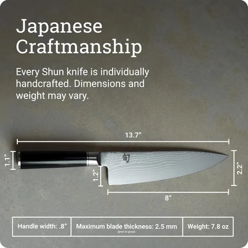Vista 5 de Shun DM0766 - Cuchillo de chef Western clásico de 8 pulgadas