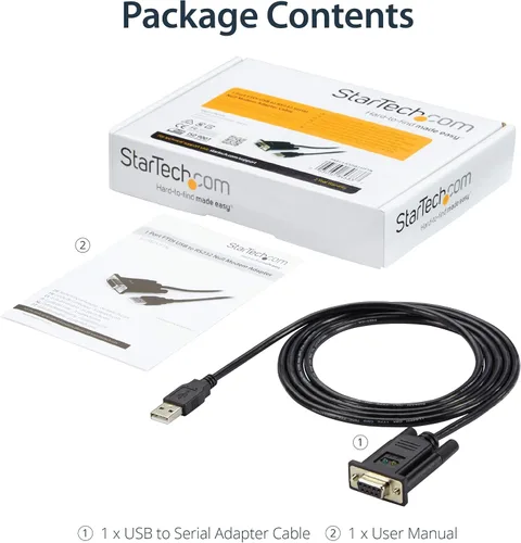 Vista 5 de StarTech ICUSB232FTN - Adaptador USB a serie RS232, módem nulo, TAA (ICUSB232FTN)