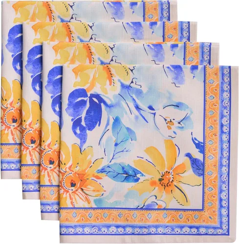 Vista 42 de Maison d' Hermine Juego de 4 servilletas de tela 100% algodón, suaves y duraderas, servilletas cuadradas reutilizables para uso diario, lavables