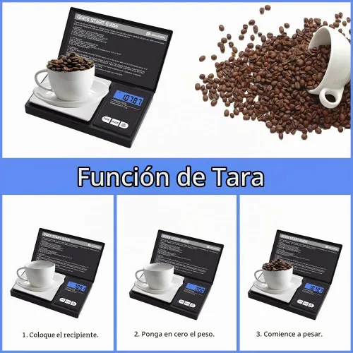 Vista 5 de UNIWIGH - Báscula digital de gramos, báscula de peso gramo y onzas, mini báscula electrónica de bolsillo inteligente Báscula electrónica