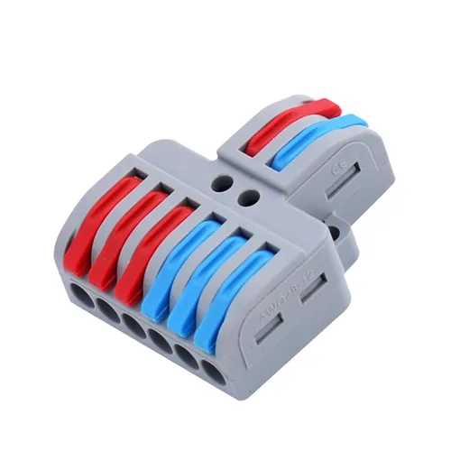 Vista 21 de Nineleaf Conectores de cable de palanca, conectores compactos de empalme de alambre en línea, terminales eléctricos modulares reutilizables 1 en 1