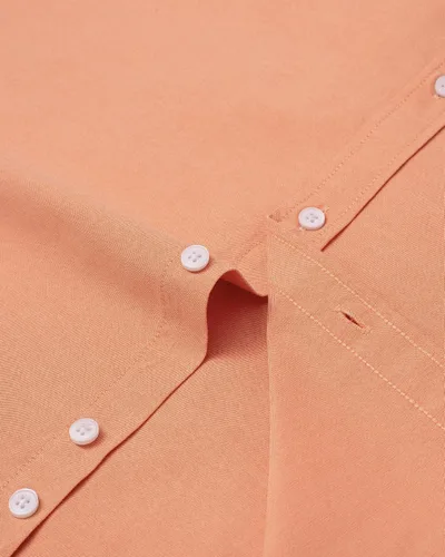 Vista 5 de Alimens & Gentle Camisa Oxford de manga larga con botones y bolsillo para hombre