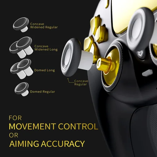 Vista 6 de HEXGAMING RIVAL PRO 4 Mappable Paddles Exchangeable Joysticks Hair Triggers Compatible with ps5 Wireless PC Gamepad - Matte black
