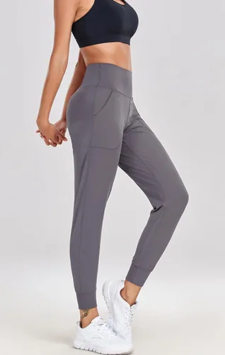 Vista 98 de Oalka - Pantalones deportivos para mujer, con cintura alta y bolsillos, para hacer deporte, yoga y entrenar