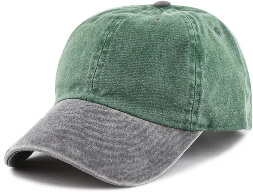 Vista 33 de The Hat Depot 100% algodón pigmento teñido de perfil bajo sombrero de papá seis panel casquillo 1. Negro.