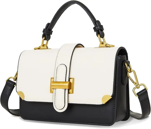 Vista 14 de LL LOPPOP Bolsos de hombro con asa superior para mujer, elegantes y pequeños, de cuero, estilo cartera
