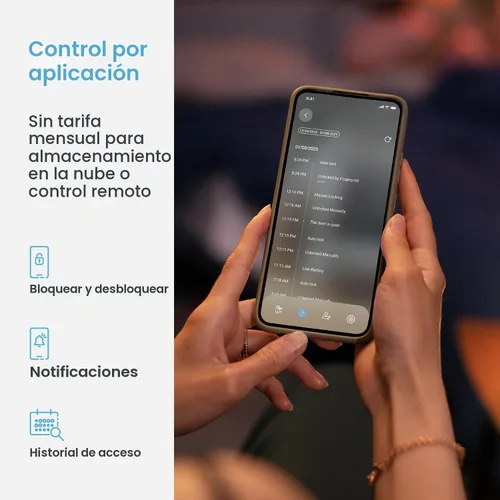 Vista 6 de Lockly Secure Plus - Cerradura inteligente Bluetooth para puerta, entrada sin llave con teclado digital PIN Genie®, cerradura de puerta delantera