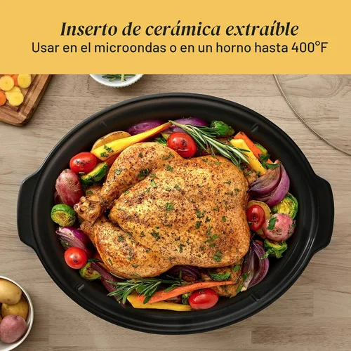 Vista 7 de Crock-Pot Cook & Carry - Olla de cocción lenta programable de 6 cuartos de galón con temporizador digital de acero inoxidable (CPSCVC60LL-S) paquete