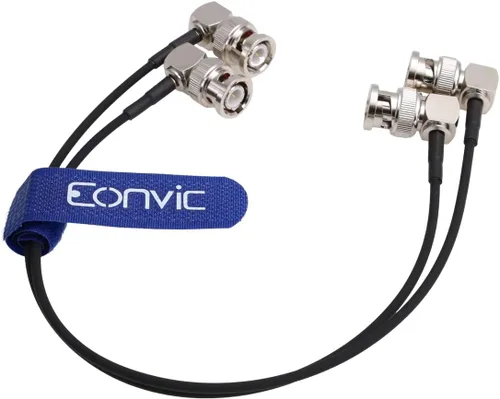 Vista 2 de Cable flexible HD SDI en ángulo recto BNC macho para Blackmagic HyperDeck Shuttle y BMCC BMPC Hyperdeck Cámaras RG174 50ohm (1M/39in 2pcs/lote)