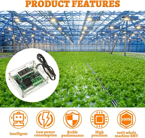 Vista 5 de 2 unids W1209 12V DC controlador de temperatura digital termostato