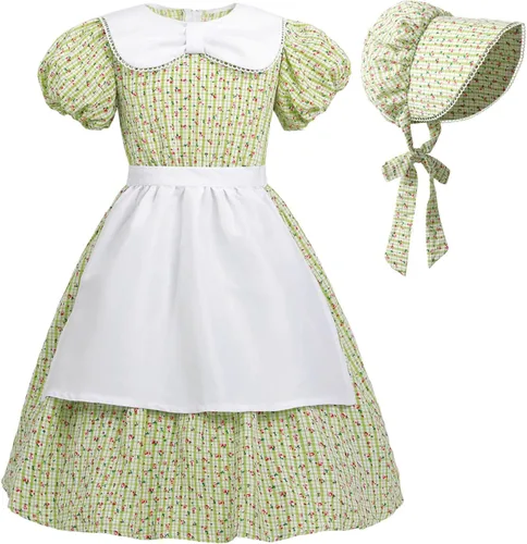 Vista 67 de Nuoqi - Vestidos de pionera para niñas, disfraz colonial