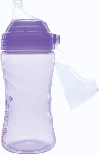 Vista 9 de Nuby No Spill Printed Thirsty Kids - Vaso deportivo antiderrames con boquilla suave y tapa, 12 onzas, más de 12 meses, paquete individual de 1