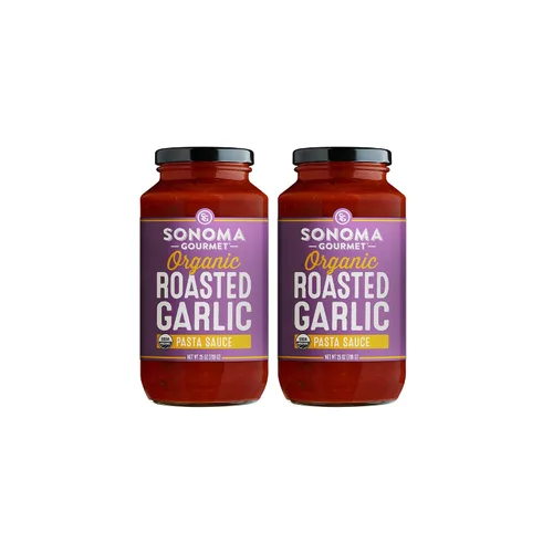 Vista 17 de Sonoma Gourmet Tomate cherry con salsa de pasta de albahaca USDA orgánico, sin OMG, sin gluten y sin azúcar añadido, hecho con ingredientes